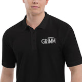 GRIMM Polo White Logo