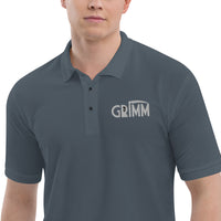 GRIMM Polo White Logo