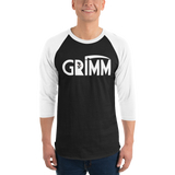 GRIMM 3/4 Sleeve Raglan Tee White Logo