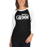 GRIMM 3/4 Sleeve Raglan Tee White Logo