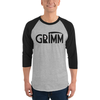 GRIMM 3/4 Sleeve Raglan Tee Black Logo
